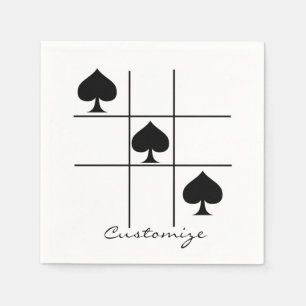 Servilleta De Papel Espadas negras Tic Tac Toe Thunder_Cove