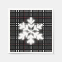 Servilleta De Papel Espalda de nieve con estampado gris y negro