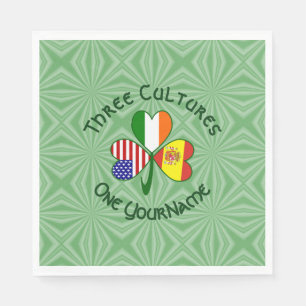 Servilleta De Papel España Irlanda USA Banderas Shamrock personalizada