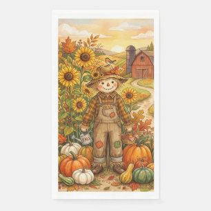 Servilleta De Papel Espantapájaros de la cosecha de otoño