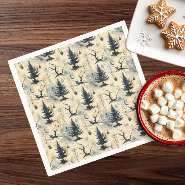 Servilleta De Papel Espantoso árbol de Navidad (spooky forest 2)