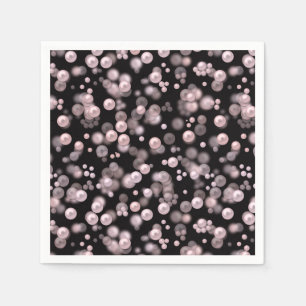 Servilleta De Papel Esparcimiento de perlas rosas y blancas en velv ne