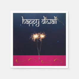 Servilleta De Papel Esparkling Happy Diwali - Napkin de papel