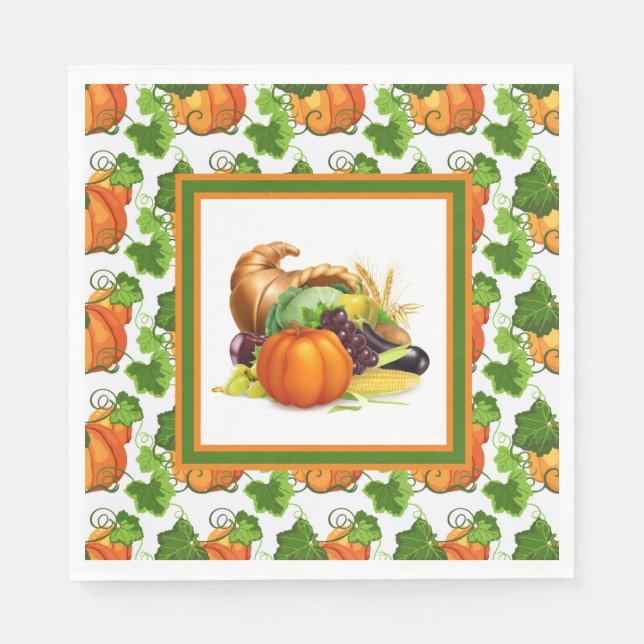 Servilleta De Papel Especia de Calabaza  (Anverso)