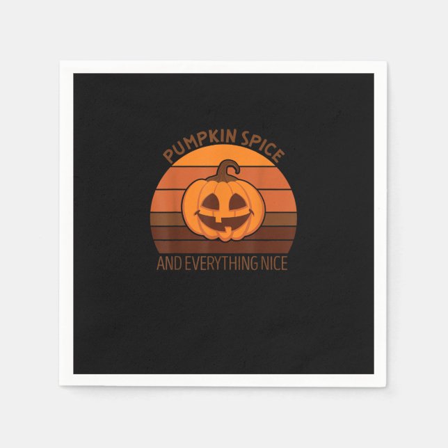 Servilleta De Papel Especias de calabaza y todo lo bueno es otoño (Anverso)