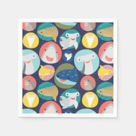 Servilleta De Papel Especie de tiburón mate