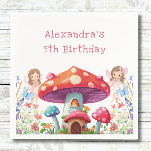 Servilleta De Papel Espectacular Chica de hongos Fairy Birday Party