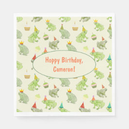 Servilleta De Papel Espectacular Fiesta de cumpleaños de la rana de co