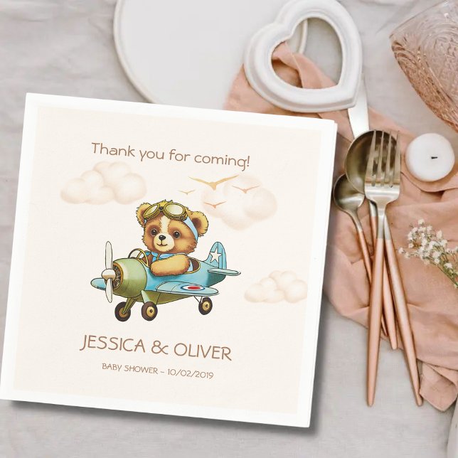 Servilleta De Papel Espectacular piloto del avión acuático Teddy Bear (Subido por el creador)