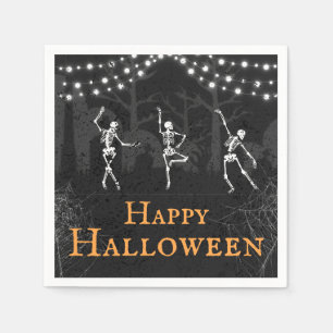 Servilleta De Papel Espectacular Skeletons Graveyard Halloween Party