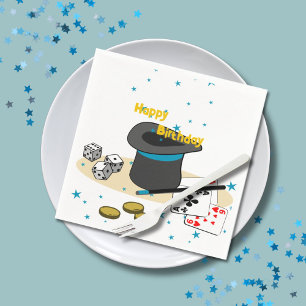 Servilleta De Papel Espectáculo de Magia Cumpleaños Feliz Fiesta Infan