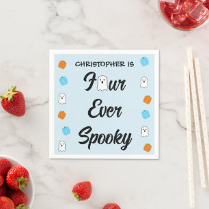 Servilleta De Papel Espeluznante 4º cumpleaños