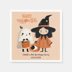 Servilleta De Papel Espeluznante bruja y fantasma fiesta de cumpleaños