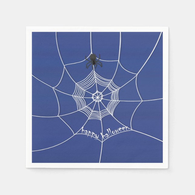 Servilleta De Papel Espeluznante en la web araña (Anverso)