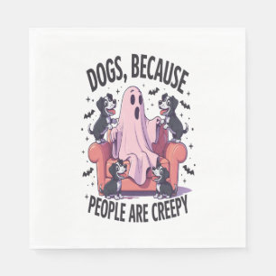 Servilleta De Papel Espeluznante fantasma de perro de Halloween (2)