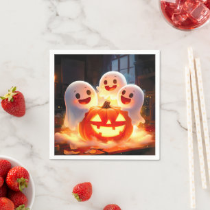 Servilleta De Papel Espeluznante Fiesta de calabaza fantasma