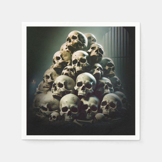 Servilleta De Papel Espeluznante foto de la fiesta de Halloween de los (Anverso)