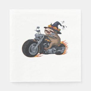 Servilleta De Papel Espeluznante moto montada en Halloween Biker Fun C