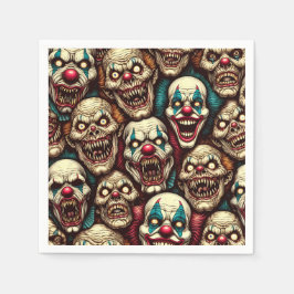 Servilleta De Papel Espeluznante Payaso Zombie Halloween