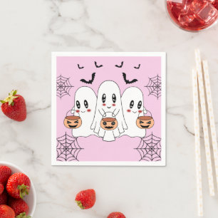 Servilleta De Papel Espeluznante Personalizado de Kawaii Fantasma Hall