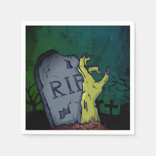 Servilleta De Papel Espeluznante Scary Zombie Hand Grave Party Hallowe