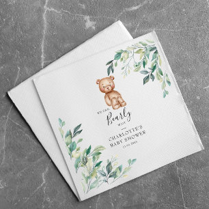 Servilleta De Papel Esperamos temprano a Eucalyptus Woodland Baby Show