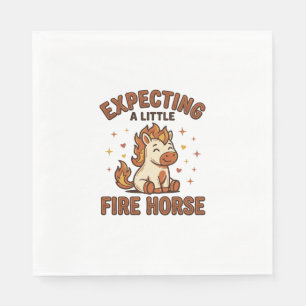 Servilleta De Papel Esperando un pequeño caballo de fuego camiseta vin