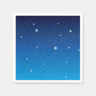 Servilleta De Papel Espinoso cielo estrellado azul