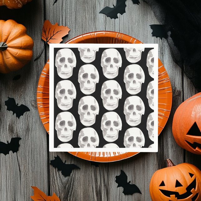 Servilleta De Papel Espinoso patrón blanco y negro|Feliz Halloween (Subido por el creador)