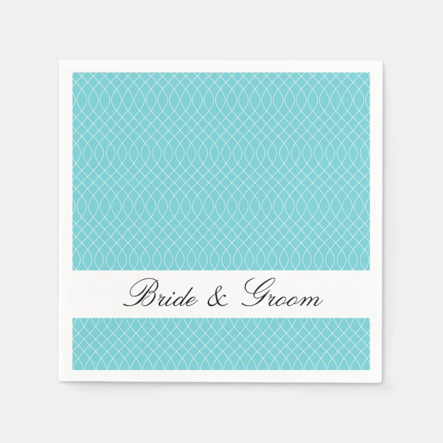 Servilleta De Papel Espiral de Preppy Aqua (Anverso)