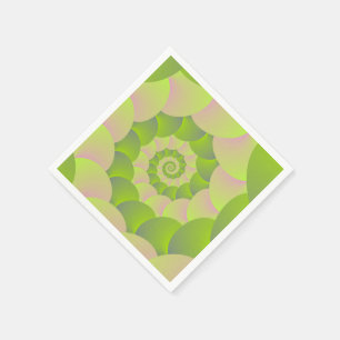 Servilleta De Papel Espiral en rosa y verde