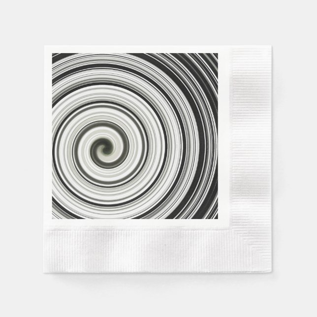 Servilleta De Papel Espiral negra y blanca (Anverso)