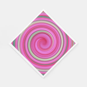Servilleta De Papel Espiral rosa y verde