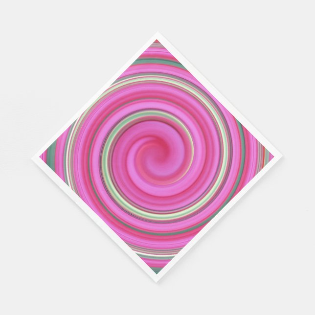 Servilleta De Papel Espiral rosa y verde (Esquina)