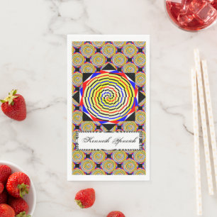 Servilleta De Papel Espirales amarillas de Kenneth Yoncich