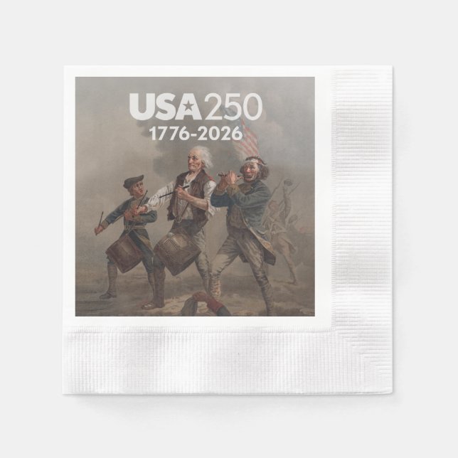 Servilleta De Papel Espíritu de 76 - 250 cumpleaños de América (Anverso)