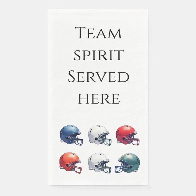 Servilleta De Papel Espíritu de equipo servido aquí (Anverso)