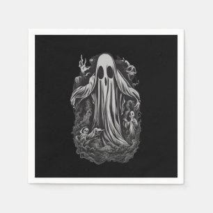 Servilleta De Papel Espíritu de Halloween 8, fantasma, asustado, malva