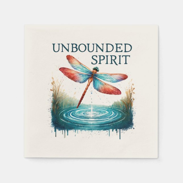 Servilleta De Papel Espíritu sin límite - Dragonfly artístico (Anverso)