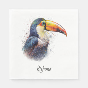Servilleta De Papel Esplendor Tropical Toucan, personalizado