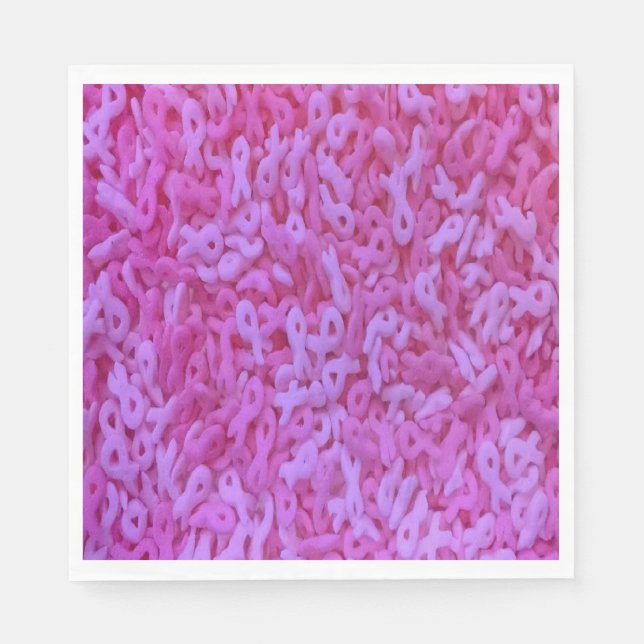 Servilleta De Papel Espoleta de cinta rosada (Anverso)