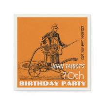 Espoleta de papel de 70 cumpleaños de bombero aspe