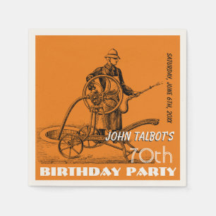 Servilleta De Papel Espoleta de papel de 70 cumpleaños de bombero aspe