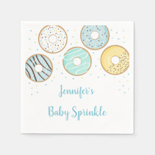 Servilleta De Papel Espolvorea de bebé de donut azul