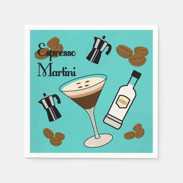 Servilleta De Papel Espresso Martini (Anverso)