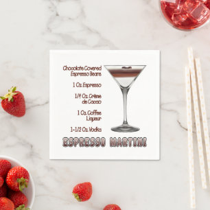 Servilleta De Papel Espresso Martini Cocktail Recipe Art