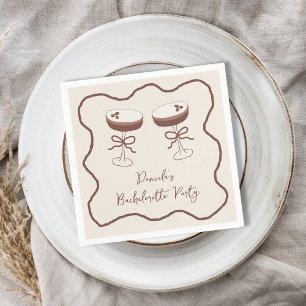 Servilleta De Papel Espresso musical Martini mano de mano dibujó bachi