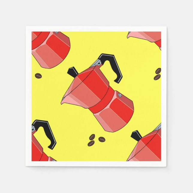 Servilleta De Papel Espresso rojo arcoiris (Anverso)