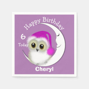 Servilleta De Papel Espuma de lechuza difusa personalizada