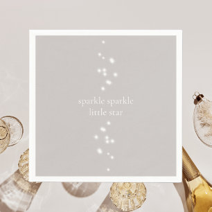 Servilleta De Papel Espumoso Estrella Pequeña Estrella Plata Gris Star